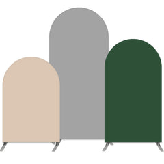 Lofaris Solid Color Double Sided Fabric Arch Backdrop Kit for Event