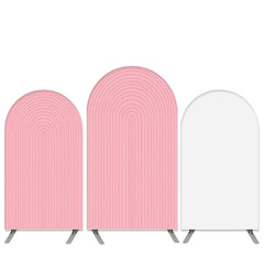 Lofaris Nude Ripple Walls Theme White Pink Birthday Arch Backdrop Kit
