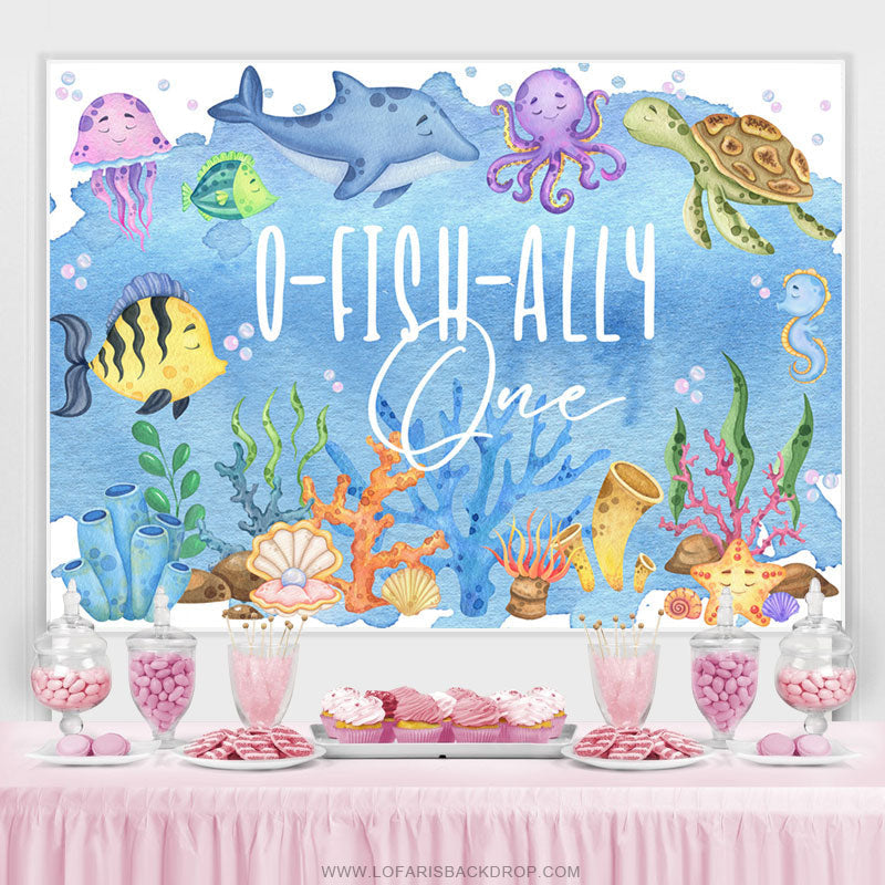 Lofaris O Fish Ally One Under The Sea Birthday Backdrop