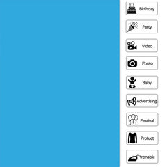 Lofaris Ocean Blue Solid Simple Party Backdrop for Photo