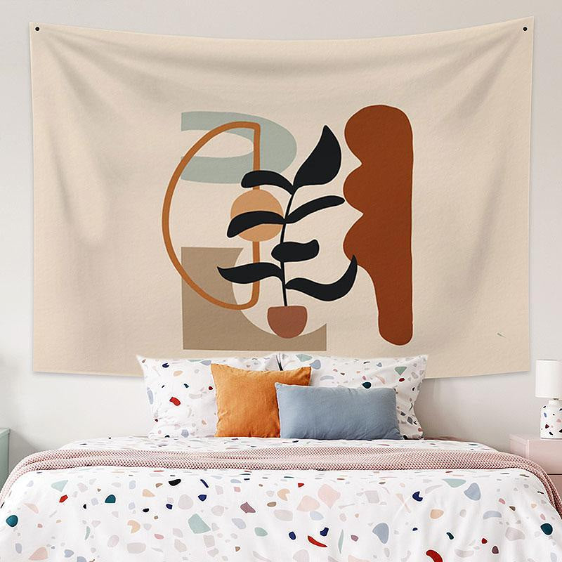 Lofaris Off White Family Still Life Abstract Moon Custom Tapestry