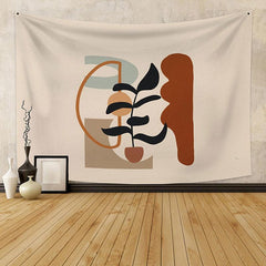 Lofaris Off White Family Still Life Abstract Moon Custom Tapestry