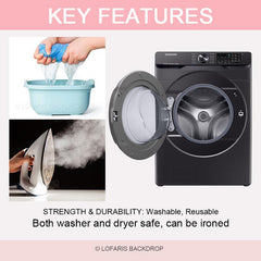 Lofaris Oh Baby Elephant And Banana Round Shower Backdrop