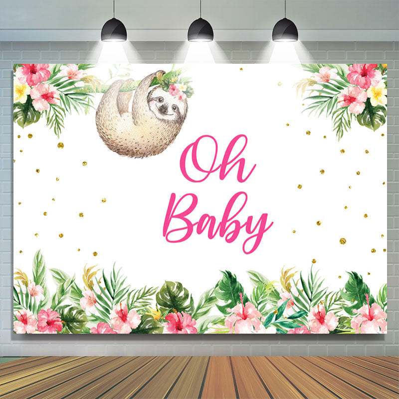 Little Creatures Baby Sloth & Mom Shower Sprinkle Personalized