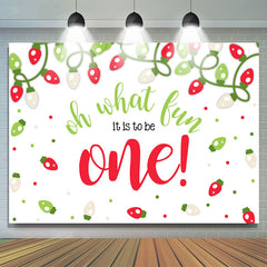 Lofaris Oh What Fun It Is To Be One Happy Birthday Backdrop