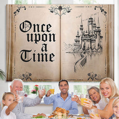 Lofaris Old Opening Book Ancient Castle Birthday Party Backdrop
