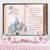 Lofaris Once Upon A Time Castle Storybook Birthday Backdrop