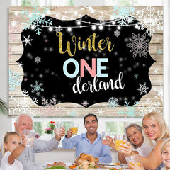Lofaris One-derland Winter Snowflake Board Photoshoot Backdrop