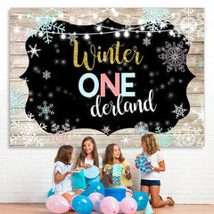 Lofaris One-derland Winter Snowflake Board Photoshoot Backdrop