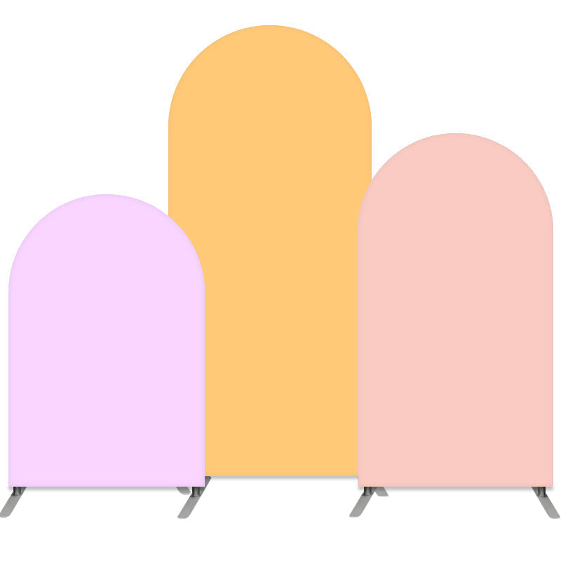 Lofaris Orange Solid Double-sided Party Arch Backdrop Kit