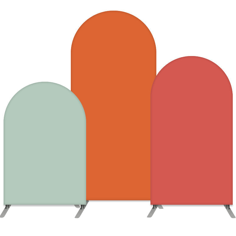 Lofaris Orange Solid Double-sided Party Arch Backdrop Kit