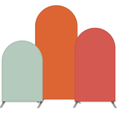 Lofaris Orange Solid Double-sided Party Arch Backdrop Kit