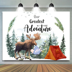 Lofaris Our Greatest Adventure Elk and Forest Backdrop for Baby