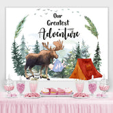 Lofaris Our Greatest Adventure Elk and Forest Backdrop for Baby