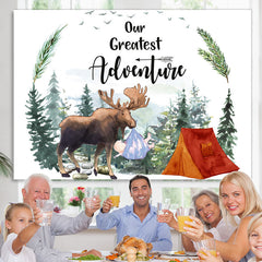 Lofaris Our Greatest Adventure Elk and Forest Backdrop for Baby