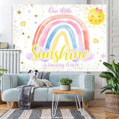 Lofaris Our Little Sunshine First Birthday Backdrop For Girl
