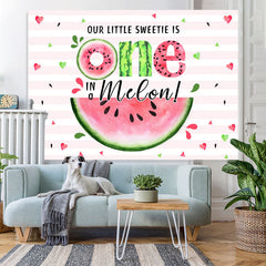 Lofaris Our Little Sweetie Is One In A Melon Birthday Backdrop