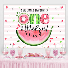 Lofaris Our Little Sweetie Is One In A Melon Birthday Backdrop