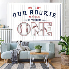 Lofaris Our Rookie Of The Year Is Turning One Birthday Backdrop