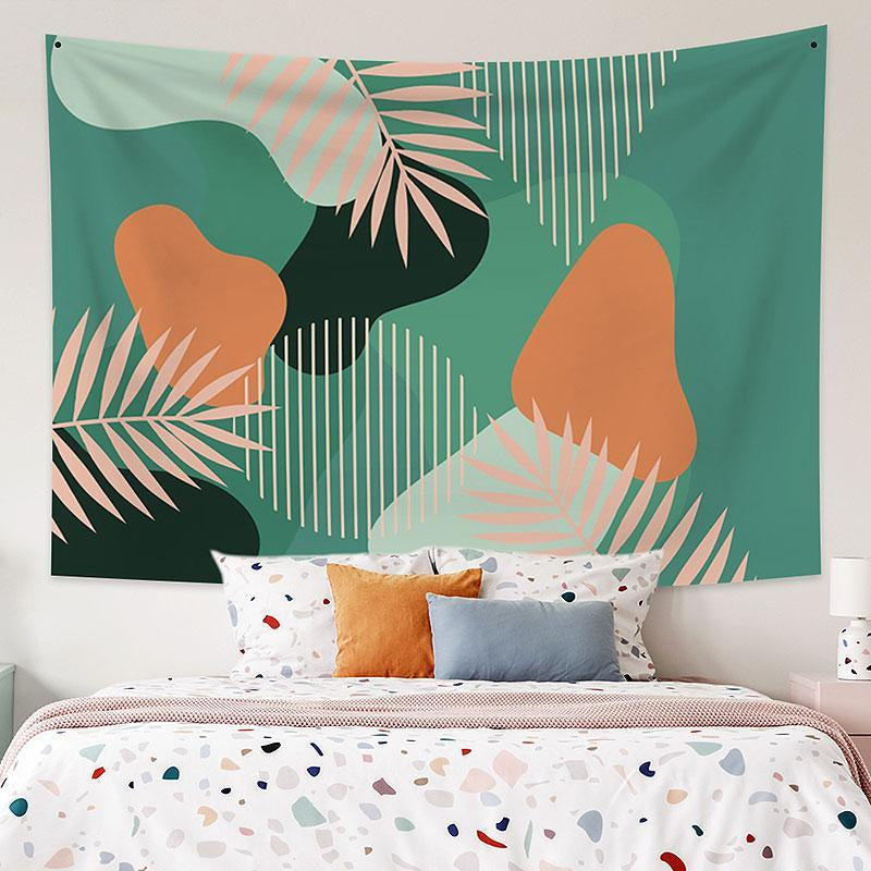 Lofaris Palm Leaf Abstract Geometric Family Custom Tapestry