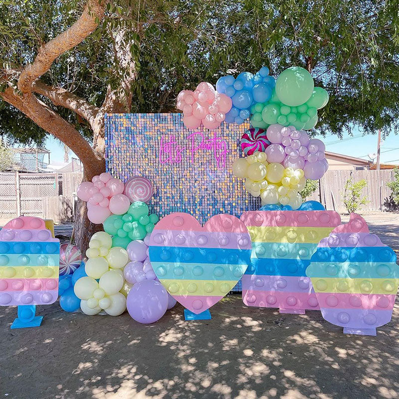 Pastel Rainbow Happy Birthday Banner Custom Pastel Rainbow Birthday Party  Baby Shower Banner 