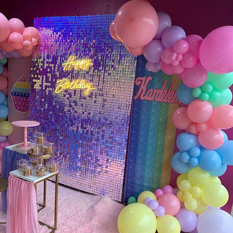 Lofaris Shimmer Wall Photo Booth Sequin Backdrop For House Decoration