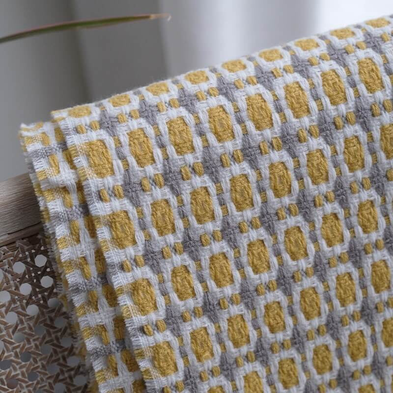 Lofaris Pastoral Style Yellow Blanket Knitted Woolen