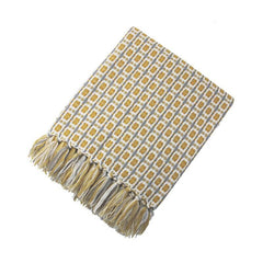 Lofaris Pastoral Style Yellow Blanket Knitted Woolen