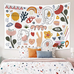 Lofaris Pattern Floral Family Still Life Abstract Custom Tapestry