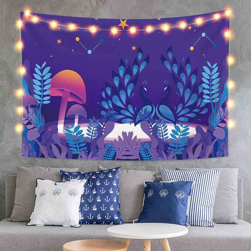 Lofaris Peacock Trippy Funny Novelty Cartoon Custom Tapestry