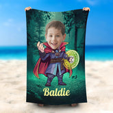 Lofaris Persoanlized Doctor Strange Forests Name Beach Towel