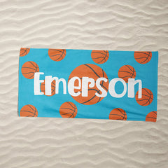 Lofaris Personalized Balls Sports Party And Name Beach Towel