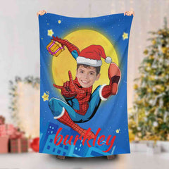 Lofaris Personalized Big Moon Spiderman Xmas Beach Towel