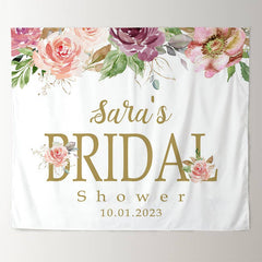Lofaris Personalized Boho Floral Wedding Backdrop Decor