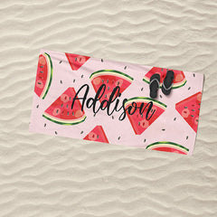 Lofaris Personalized Cartoon Picture Name Kids Summer Beach Towel