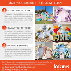 Lofaris Personalized Chiara Backdrop Kit for Party Decorations
