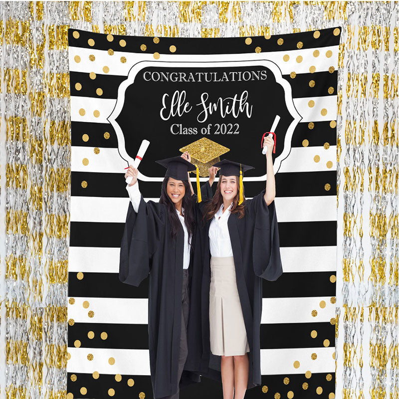 Lofaris Personalized College Graduation Backdrop Banner