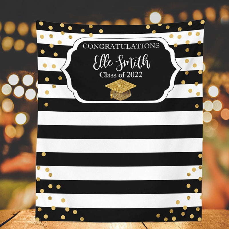 Lofaris Personalized College Graduation Backdrop Banner