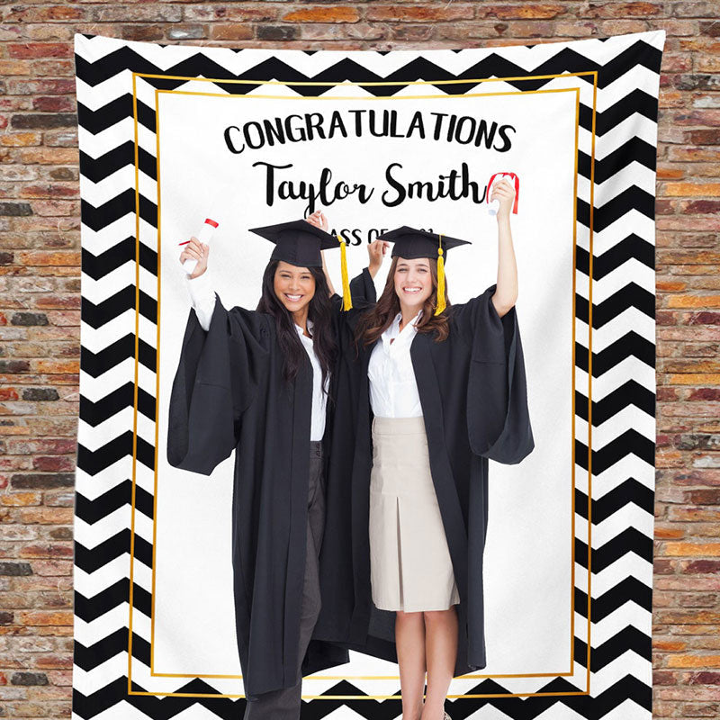 Lofaris Personalized College Graduation Backdrop Banner