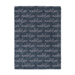 Lofaris Personalized Cursive Name Throw Blanket Baby Gift