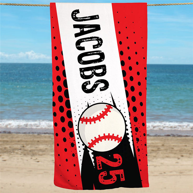 Lofaris Personalized Differ Ball Sports Cool Beach Towel