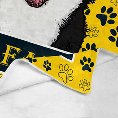Lofaris Personalized Dog Cute Portrait Throw Blanket As Gift