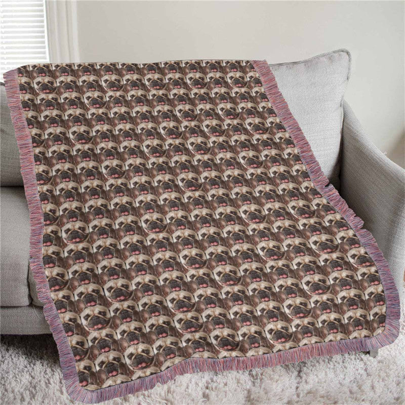 Lofaris Personalized Dog Face Portrait Throw Blanket