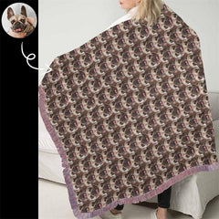 Lofaris Personalized Dog Face Portrait Throw Blanket