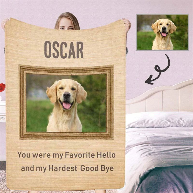 Lofaris Personalized Dog Portrait Throw Blanket With Gift