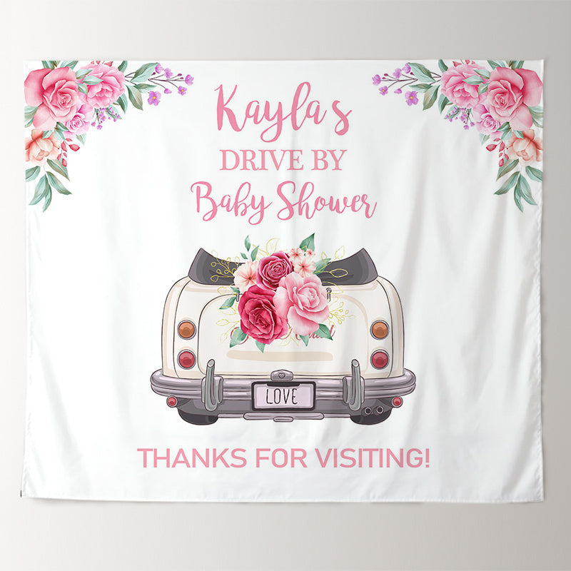 Lofaris Personalized Drive Through Bridal Shower Backdrop