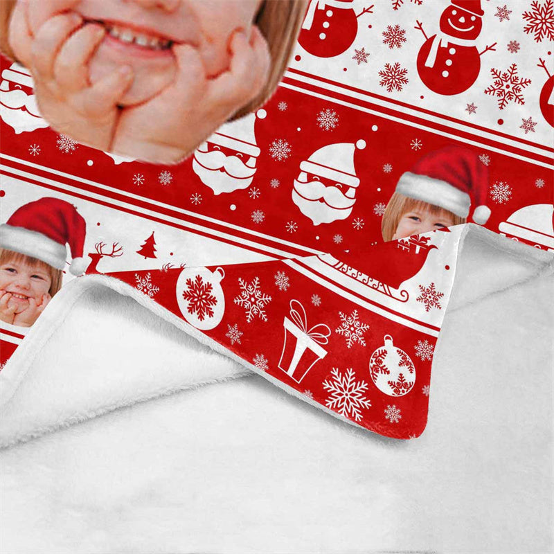 Lofaris Personalized Face My Treasure Fleece Blanket for Child