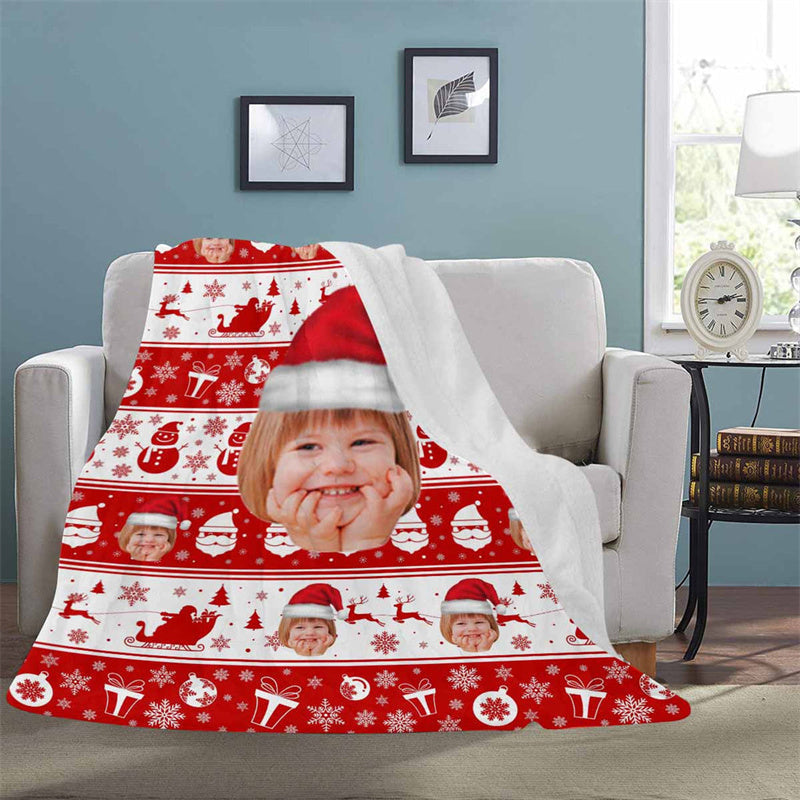 Lofaris Personalized Face My Treasure Fleece Blanket for Child