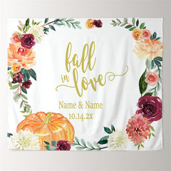 Lofaris Personalized Fall In Love Bridal Shower Backdrop