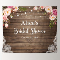 Lofaris Personalized Floral Bridal Shower Party Backdrop